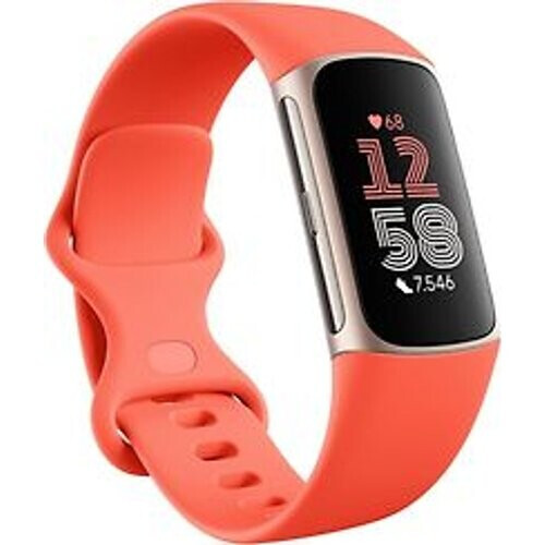 De Fitbit Charge 6 in de opvallende kleur koraal ...