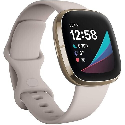 Smart Watch Fitbit Sense GPS Smartwatch Lunar ...