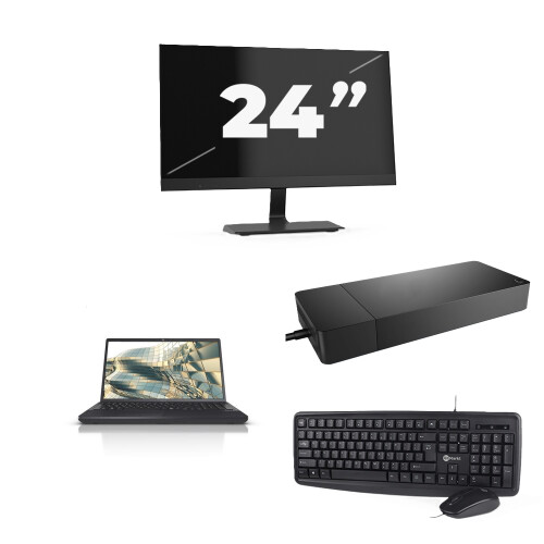 De Fujitsu Lifebook A3510 gecombineerd met een 24 ...