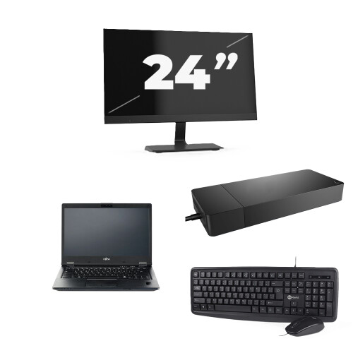 Naam:Fujitsu LIFEBOOK E5410 + 1x 24 inch ...