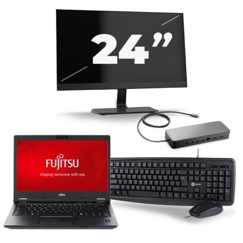 Frontend naam:Fujitsu LifeBook E548 + 1x 24 inch ...