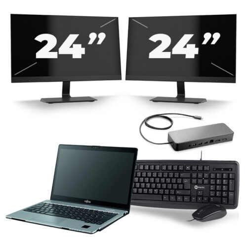 Frontend naam:Fujitsu LifeBook S938 + 2x 24 inch ...