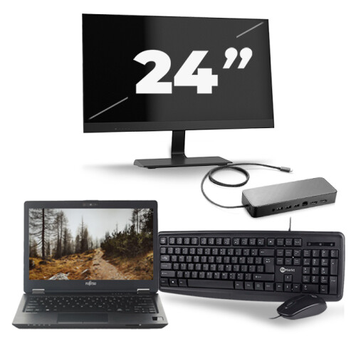 Frontend naam:Fujitsu LifeBook U727 + 1x 24 inch ...
