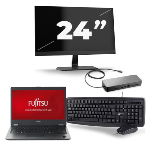 Frontend naam:Fujitsu LifeBook U728 + 1x 24 inch ...
