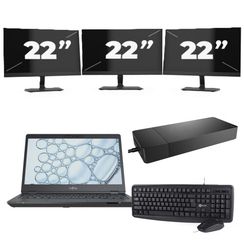 De Fujitsu Lifebook U7310 gecombineerd met drie ...