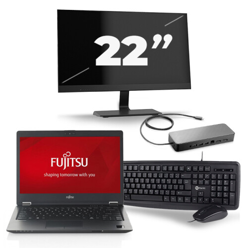 Frontend naam:Fujitsu LifeBook U747 + 1x 22 inch ...