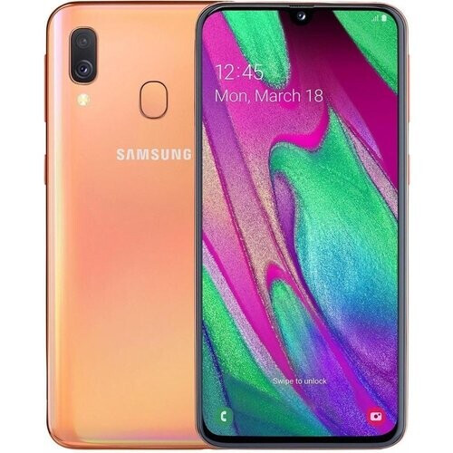 The Samsung Galaxy A40 is a compact smartphone ...