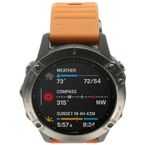 Garmin Fenix 6 Saphir titanio naranjo (0100215814) ...