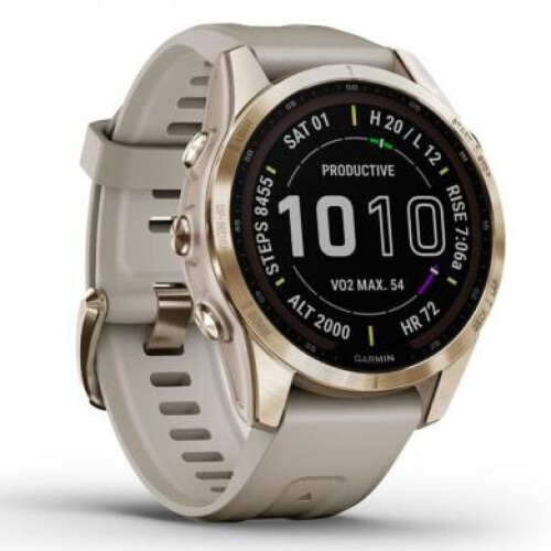 Garmin Fenix 7S Sapphire Solar cremegold ...