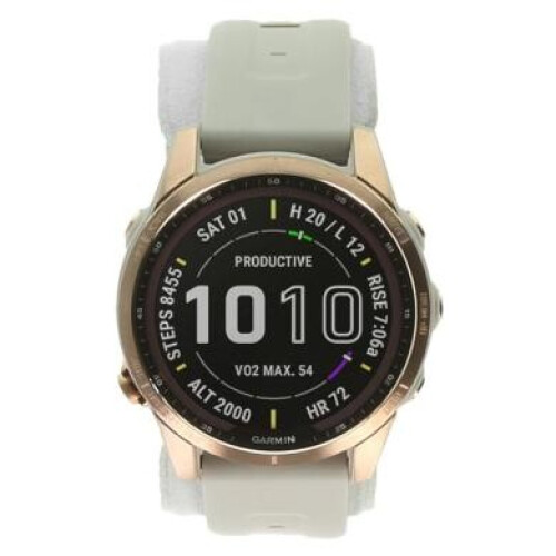 Garmin Fenix 7S Solar 42mm rosegold/Beige ...