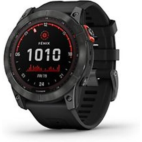 De Garmin Fenix 7X in een stijlvolle grijze kleur ...