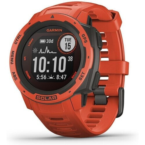 Watch Cardio GPS Garmin Instinct Solar - Red ...