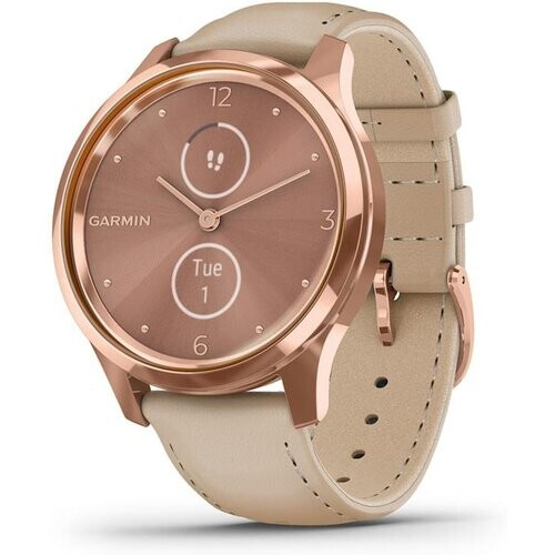 Garmin Vivomove Luxe GPS Gold + Generic Beige Band ...