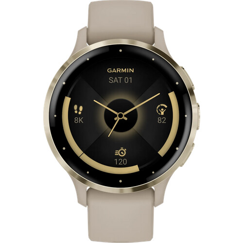 Mit der Garmin Venu 3S Gold/Beige bist du immer ...