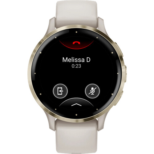 Mit der Garmin Venu 3S Gold/Weiß bist du immer ...