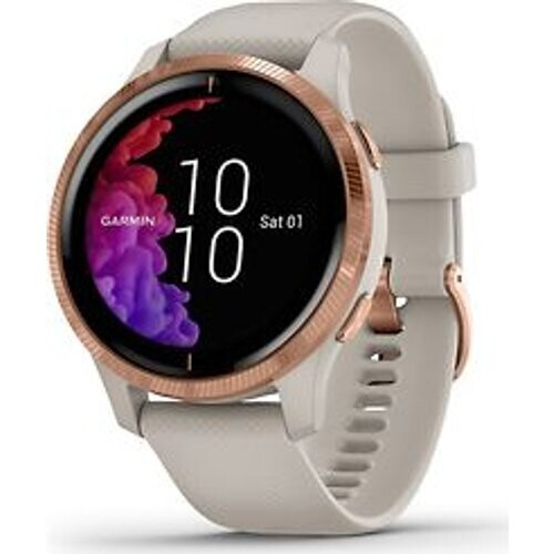 De Garmin Venu 43 mm roségoud valt op door zijn ...