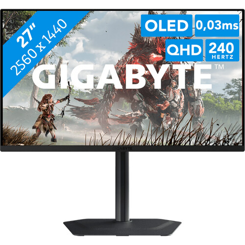 Du spielst auf dem 27 Zoll großen GIGABYTE MO27Q2 ...