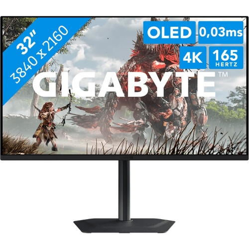 Du spielst auf dem 31,5 Zoll großen GIGABYTE ...
