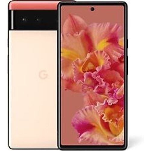 De Google Pixel 6 in de opvallende koraalkleur ...