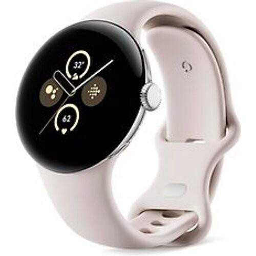 De Google Pixel Watch 2 in de kleur gepolijst ...