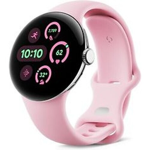 De Google Pixel Watch 3 in de kleur gepolijst ...
