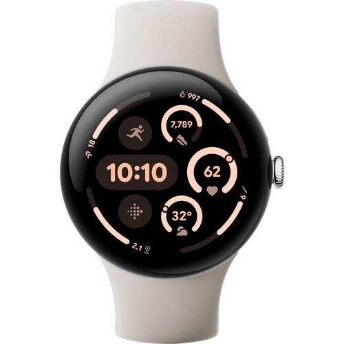 Die Google Pixel Watch 3 Silber/Creme 45 mm ...