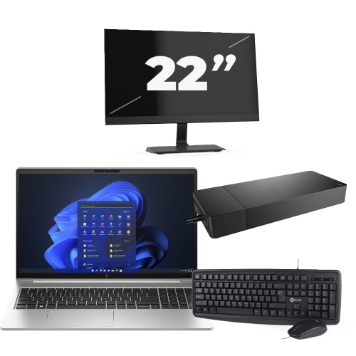 Naam:HP EliteBook 650 G10 + 1x 22 inch ...