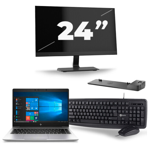 Frontend naam:HP EliteBook 745 G6 + 1x 24 inch ...