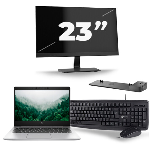 Frontend naam:HP EliteBook 830 G6 + 1x 23 inch ...