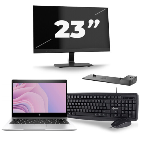 Frontend naam:HP EliteBook 840 G6 + 1x 23 inch ...