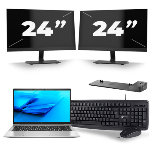 Frontend naam:HP EliteBook 840 G7 + 2x 24 inch ...