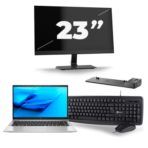 Frontend naam:HP EliteBook 840 G7 + 1x 23 inch ...