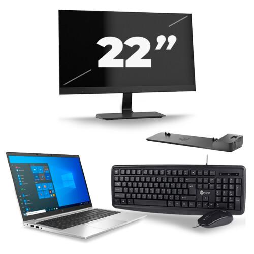 Frontend naam:HP EliteBook 840 G8 + 1x 22 inch ...