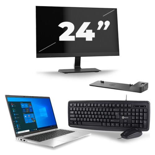 Frontend naam:HP EliteBook 845 G7 + 1x 24 inch ...