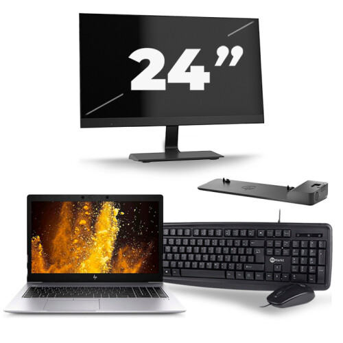 Frontend naam:HP EliteBook 850 G6 + 1x 24 inch ...