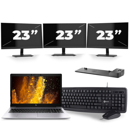 Frontend naam:HP EliteBook 850 G6 + 3x 23 inch ...