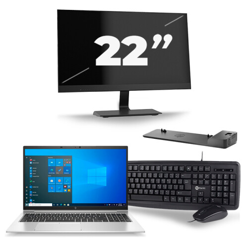 Frontend naam:HP EliteBook 850 G8 + 1x 22 inch ...