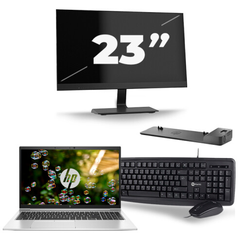 Frontend naam:HP EliteBook 855 G7 + 1x 23 inch ...