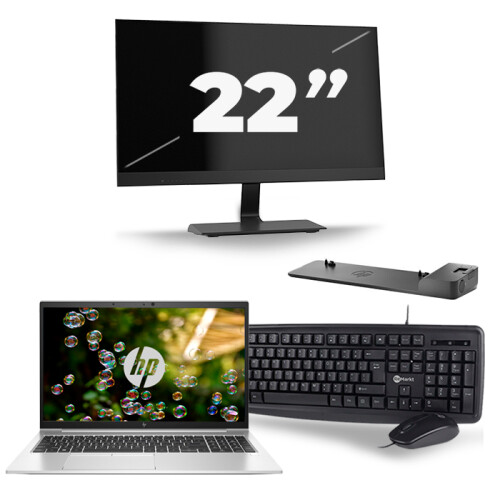 Frontend naam:HP EliteBook 855 G7 + 1x 22 inch ...