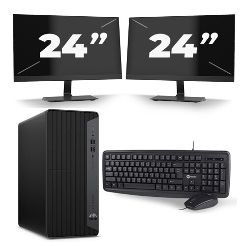 Frontend naam:HP EliteDesk 800 G6 Tower + 2x 24 ...