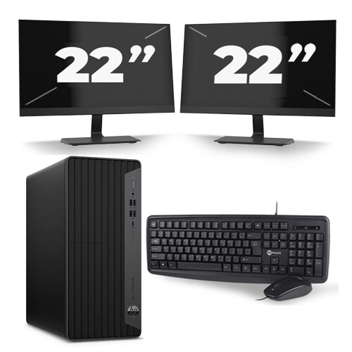 Frontend naam:HP EliteDesk 800 G6 Tower + 2x 22 ...