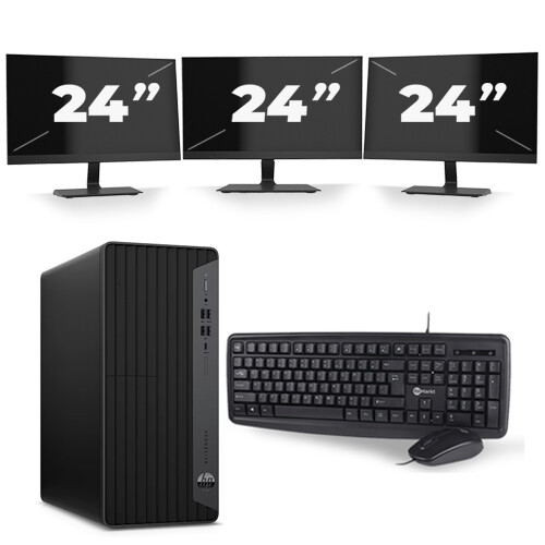 Frontend naam:HP EliteDesk 800 G6 Tower + 3x 24 ...