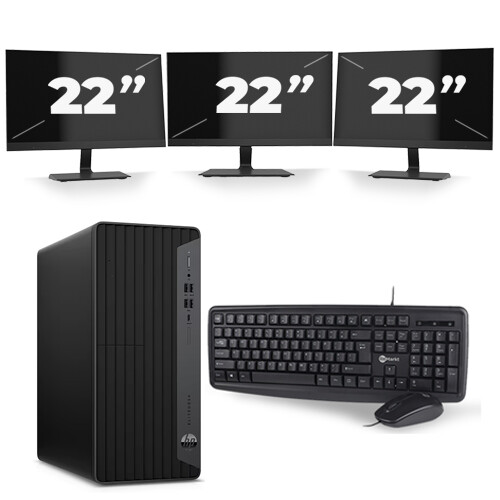Frontend naam:HP EliteDesk 800 G6 Tower + 3x 22 ...