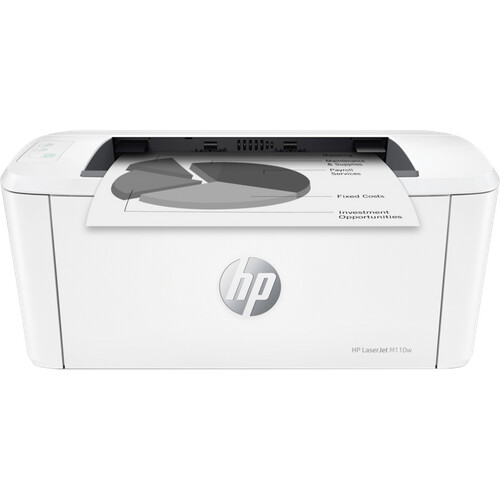 De HP LaserJet M110w is een zwart-wit laser ...