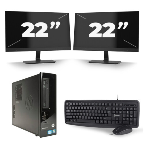 Frontend naam:HP Pro 3300 SFF + 2x 22 inch ...