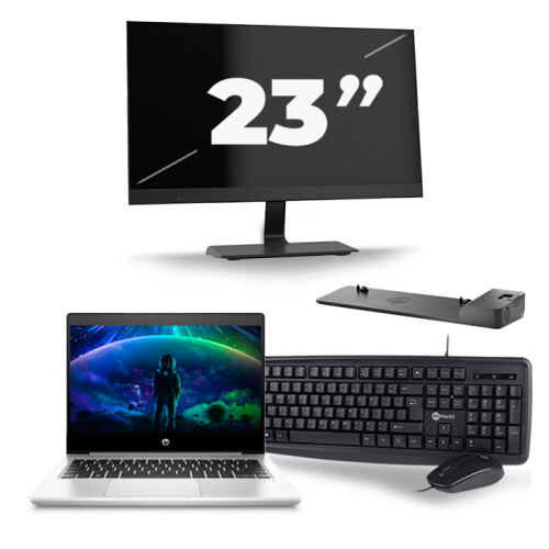 Frontend naam:HP ProBook 430 G6 + 1x 23 inch ...