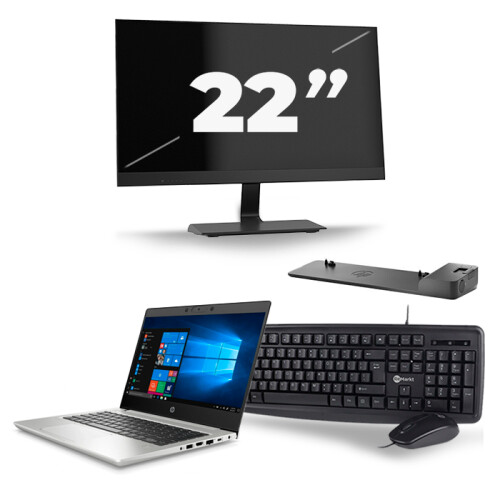 Frontend naam:HP ProBook 430 G7 + 1x 22 inch ...