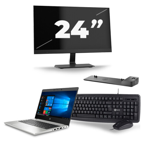 Frontend naam:HP ProBook 430 G7 + 1x 24 inch ...