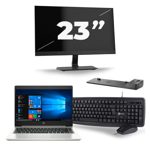 Frontend naam:HP ProBook 445 G7 + 1x 23 inch ...