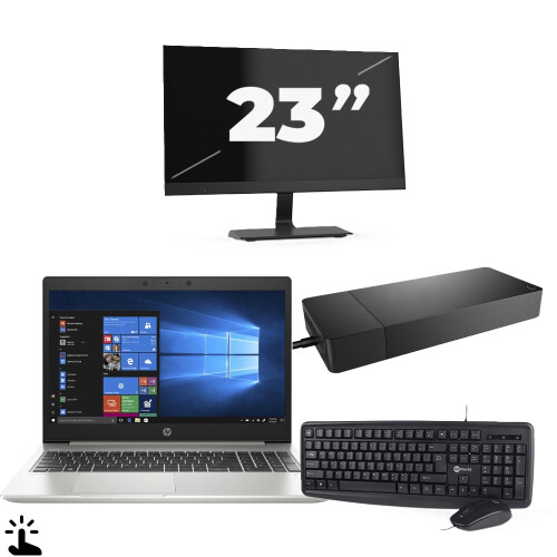 Naam:HP ProBook 445 G7 + 1x 23 inch ...